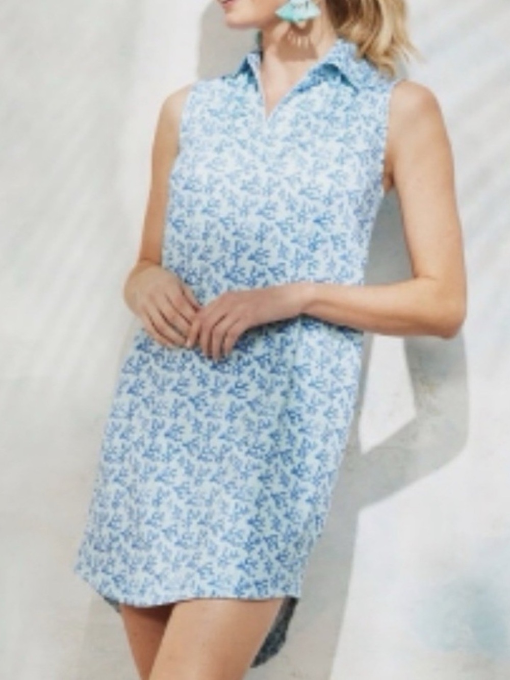Vineyard Vines | Lucaya Dress Sankaty Stretch Performance Blue Coral | Size L